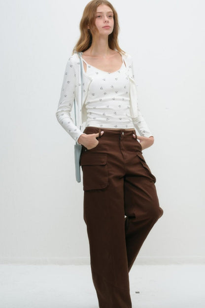 Whimsical Smile Tank & Cardigan Set