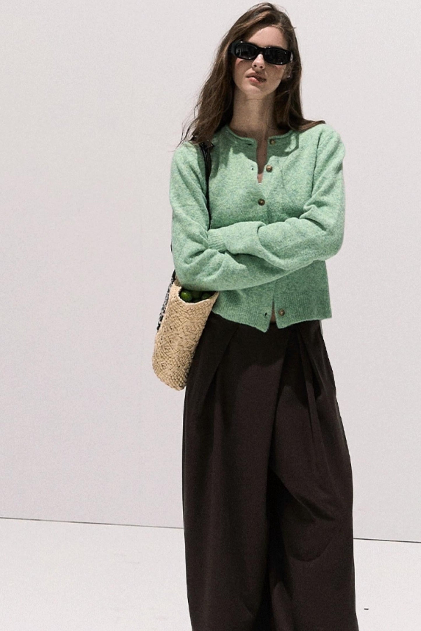 Vintage Wool Crewneck Cardigan