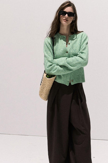 Vintage Wool Crewneck Cardigan