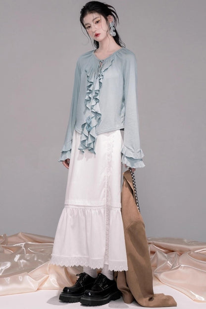 Dynamic Blue Wool Shirt