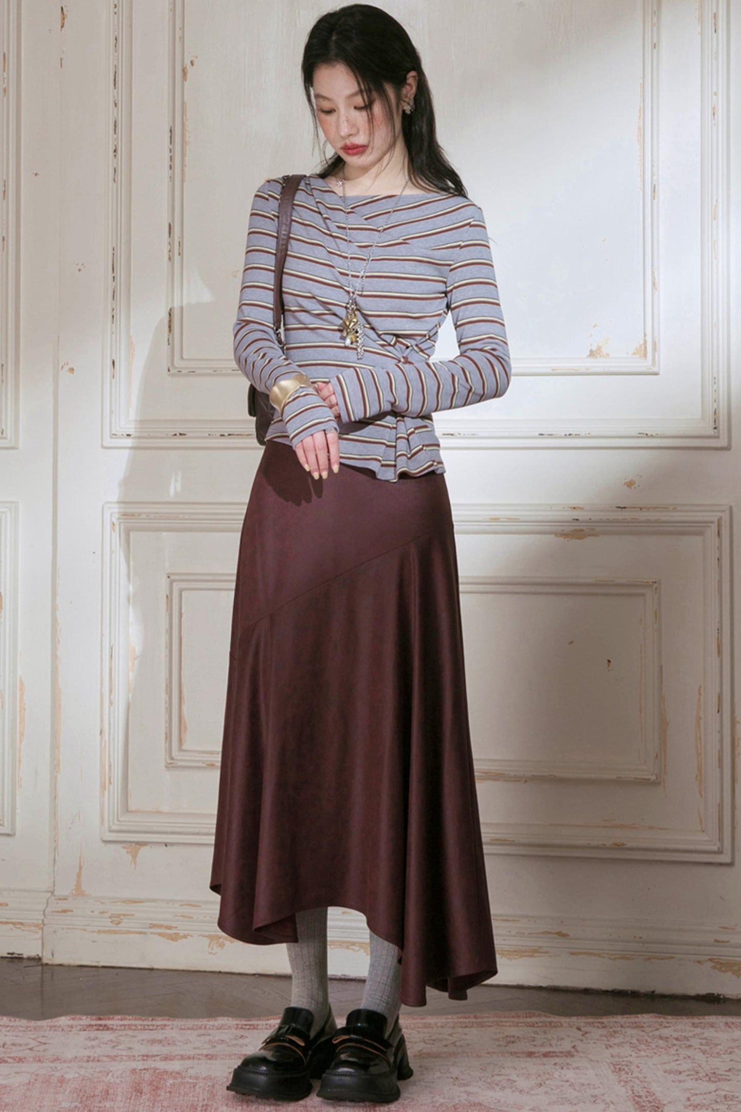 Soft Striped Knitted T-Shirt