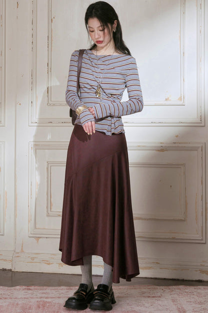 Soft Striped Knitted T-Shirt