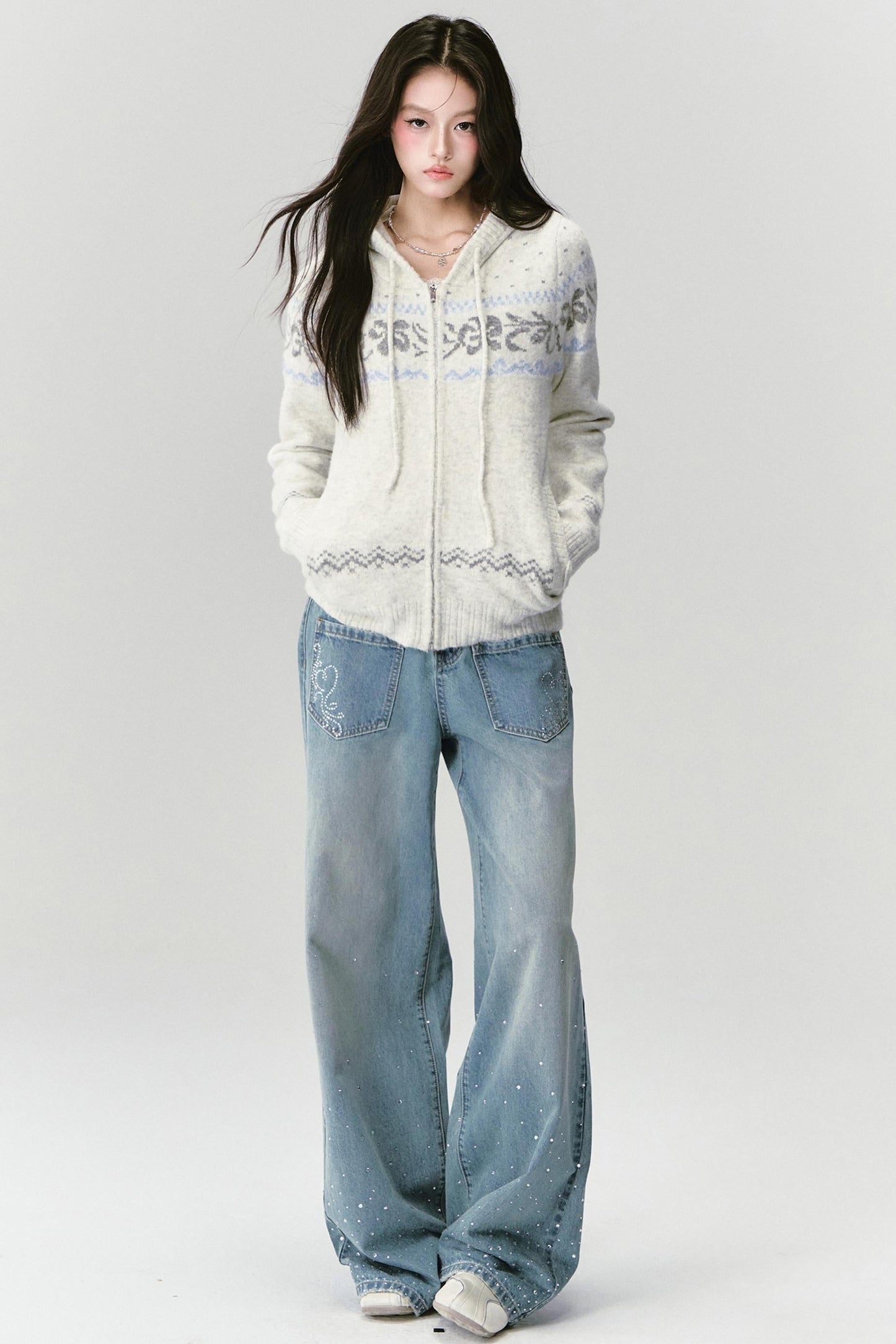 Vintage Hooded Slim Sweater