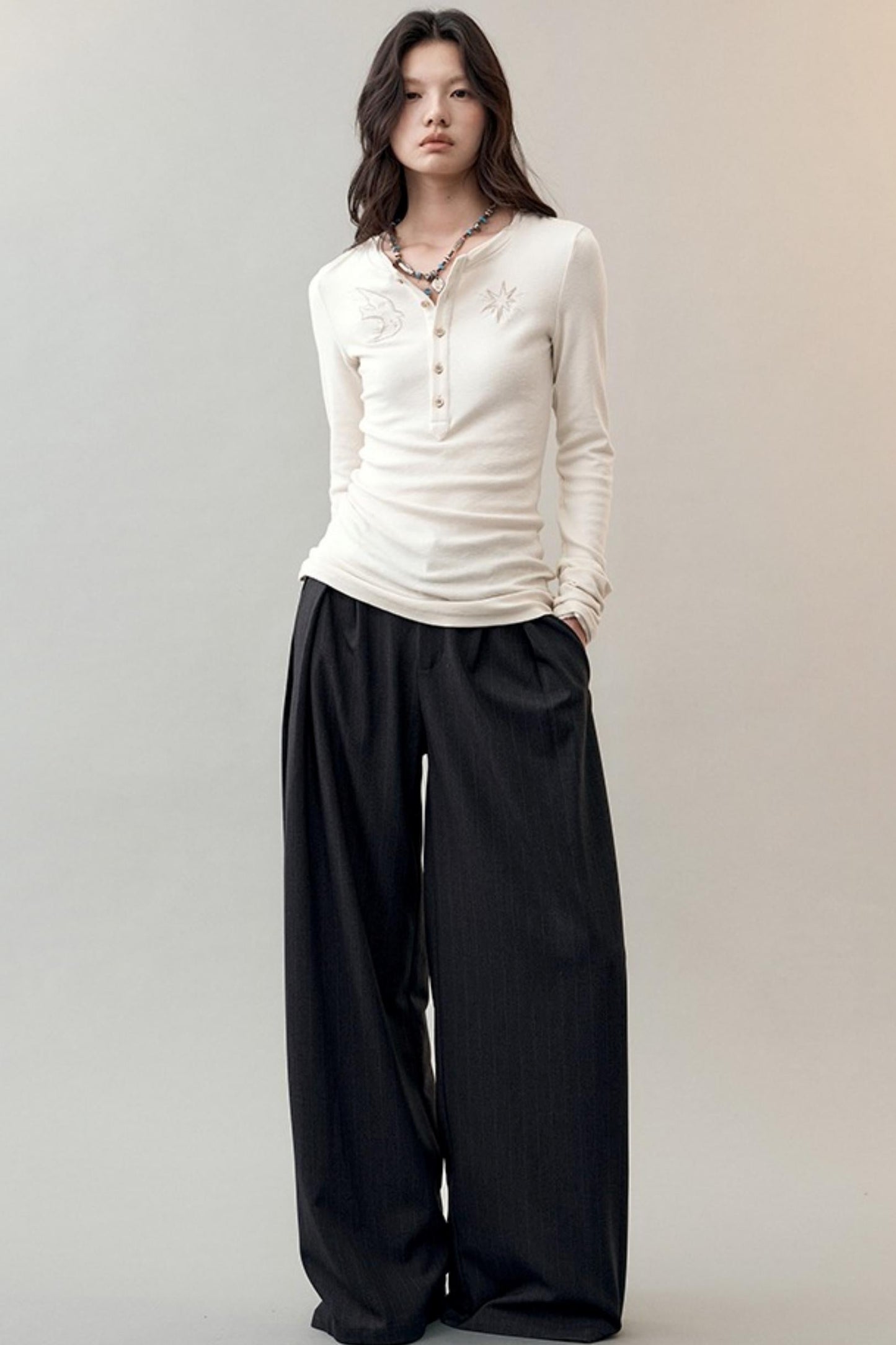 Feather Shadow Stars Slim T-Shirt