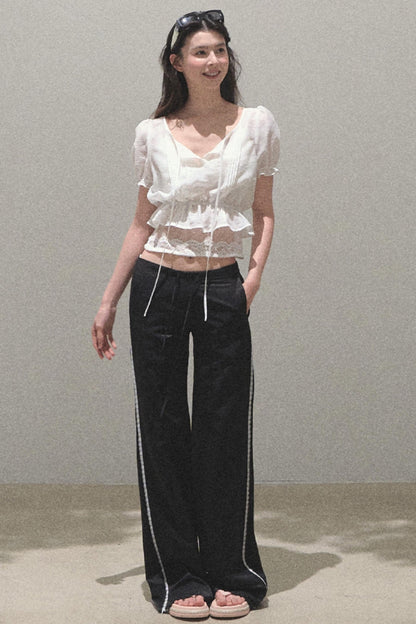 Bubble Sleeve Smock Shirt