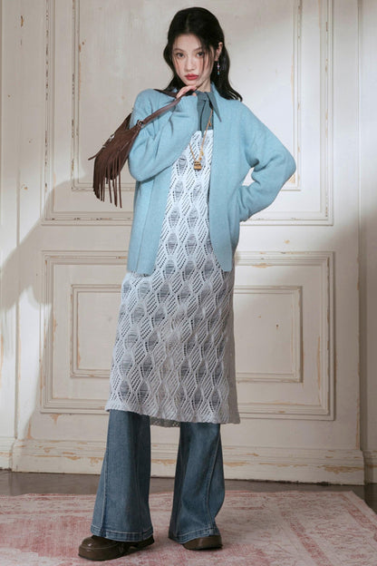 Layering Gray and Blue Sundress Set