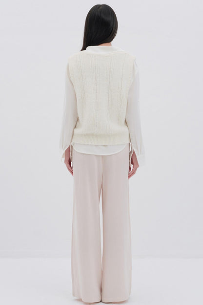 Luxury U-Neck Wool Top