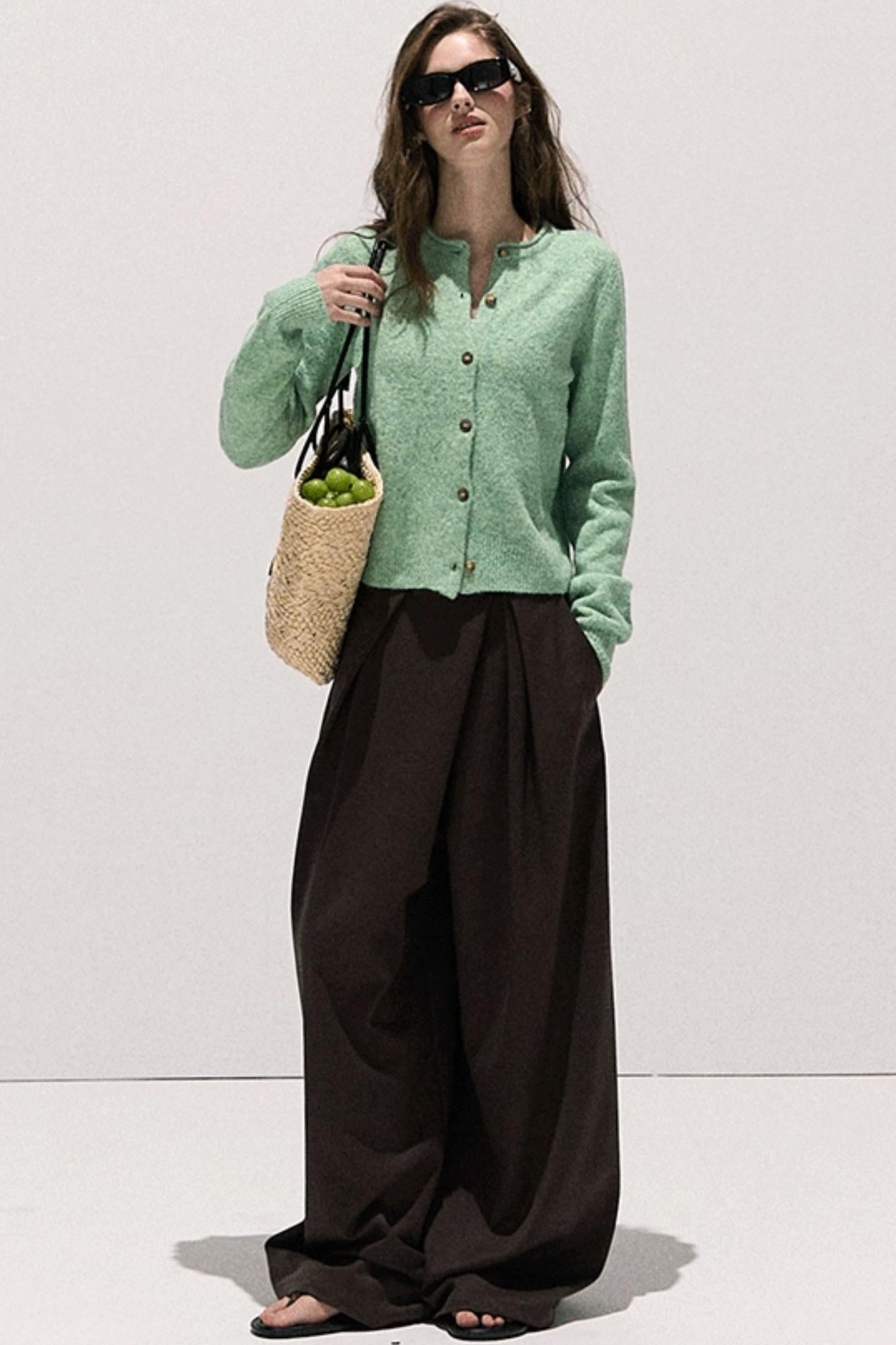 Vintage Wool Crewneck Cardigan