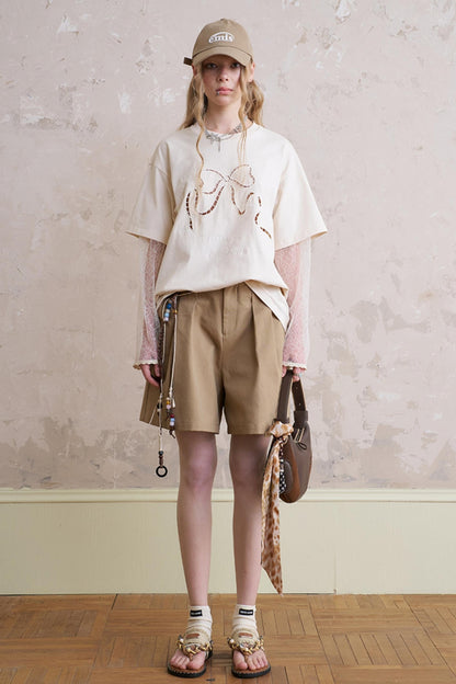 Pleated Wide-Leg Pants