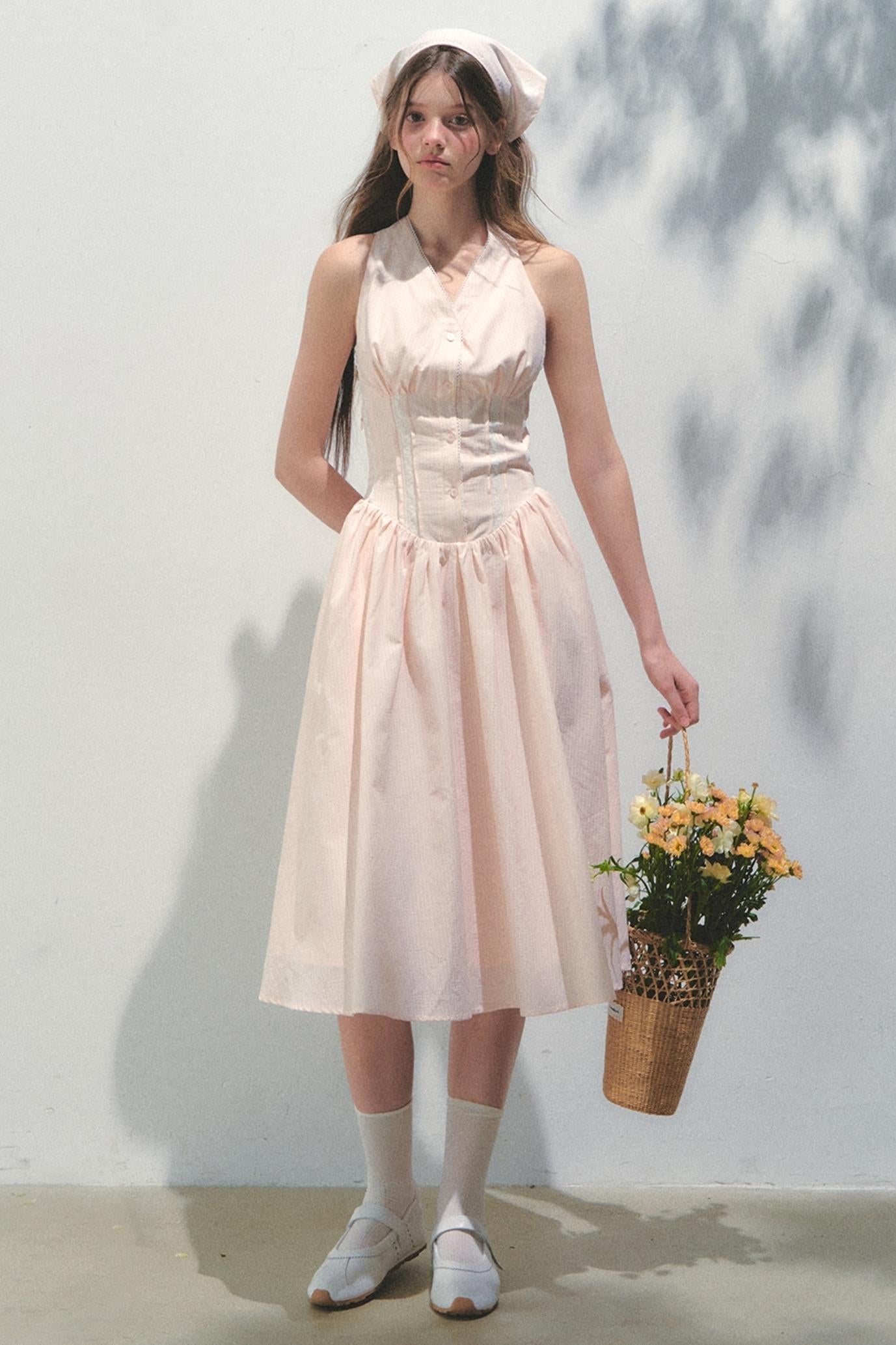 Island V-Neck Halter Dress