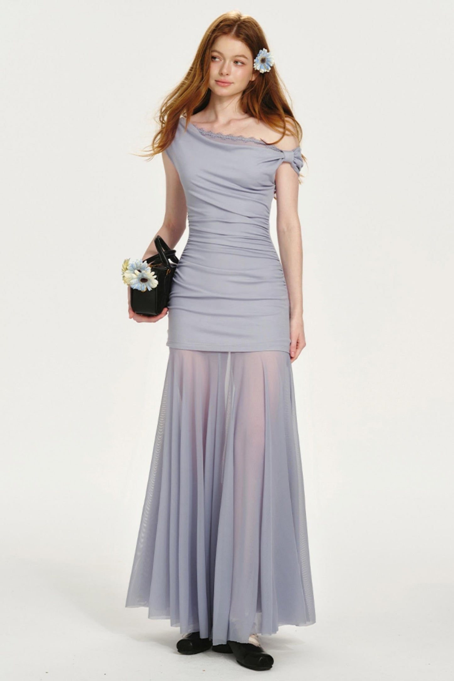 French Collar Fishtail Dress