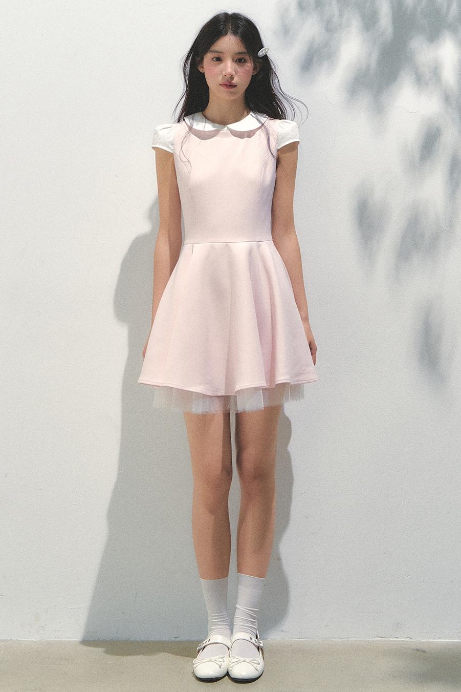 Blue Mesh Poncho Dress