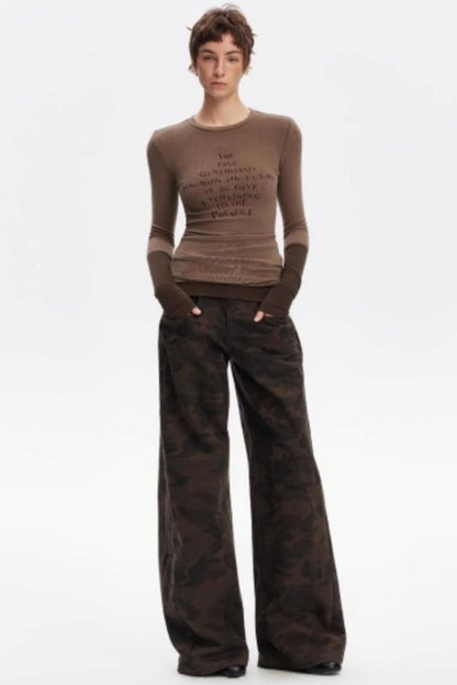 Layered Letter Print T-Shirt