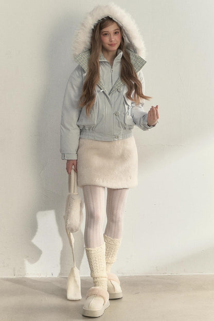 Wool Blend Crochet Layered Woolen Socks