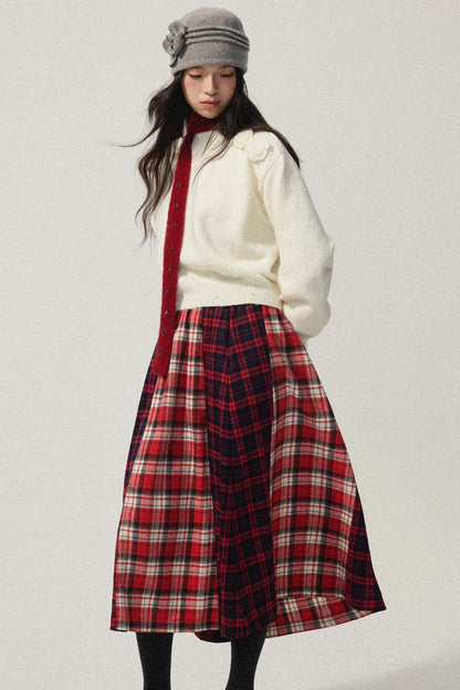 Detachable Skirt Flower Sweater Dress