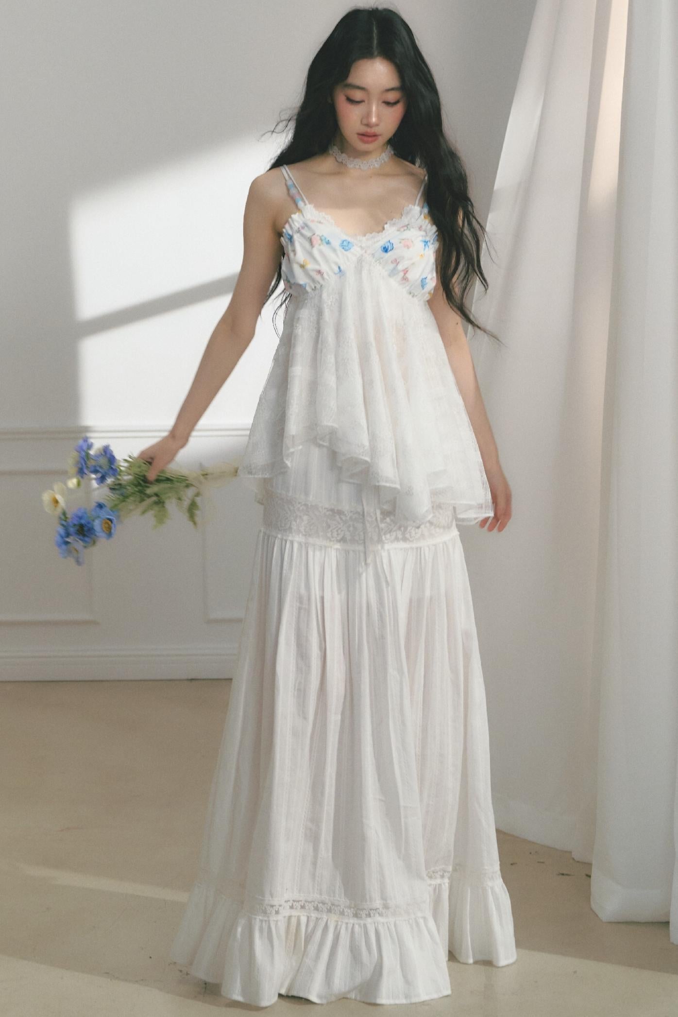 Morning Ruffled Lace Skirt