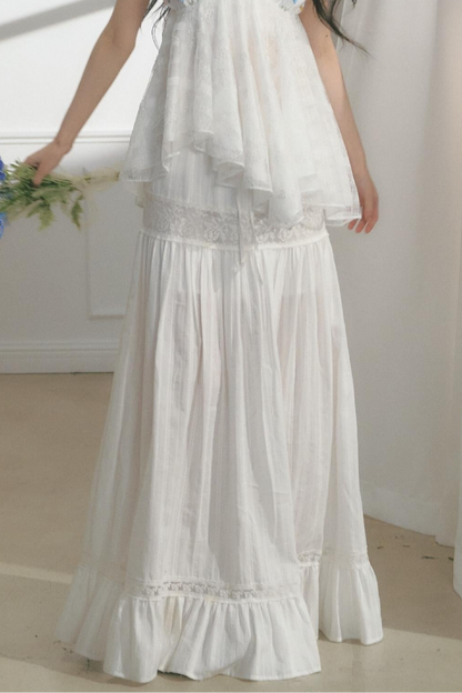 Morning Ruffled Lace Skirt