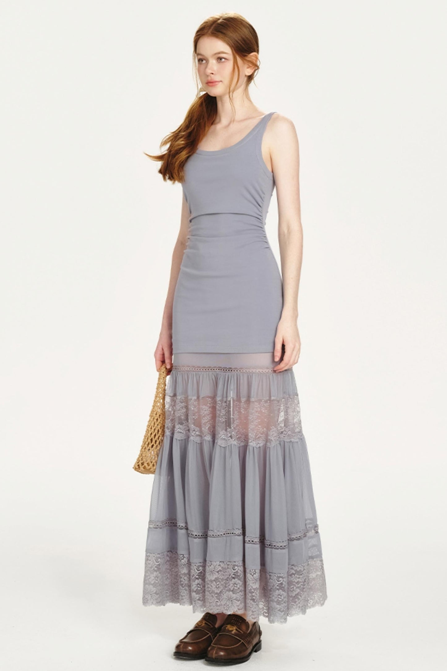 Sheer Romantic Backless Dress Set-Up