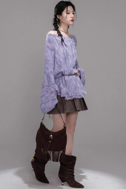 Mist Floral Wool Pullover Top