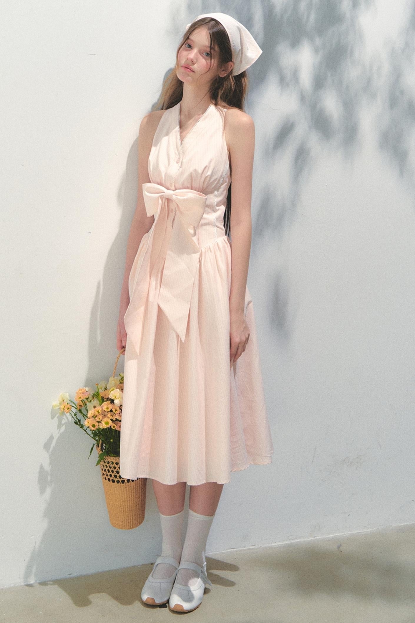 Island V-Neck Halter Dress