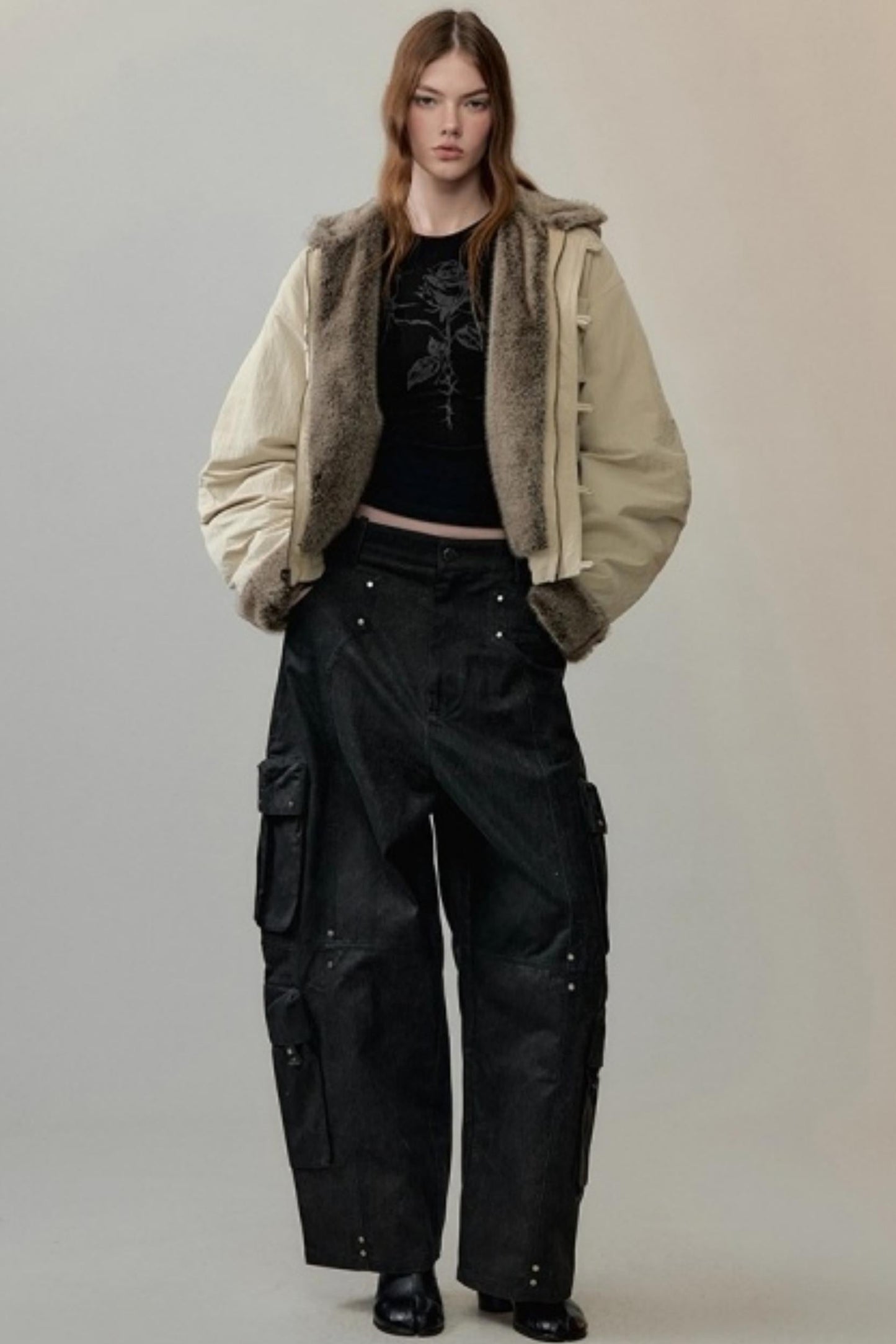 Hand-Painted Rose Knit Top