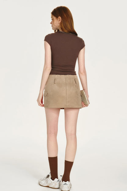 Suede Bustier Skirt