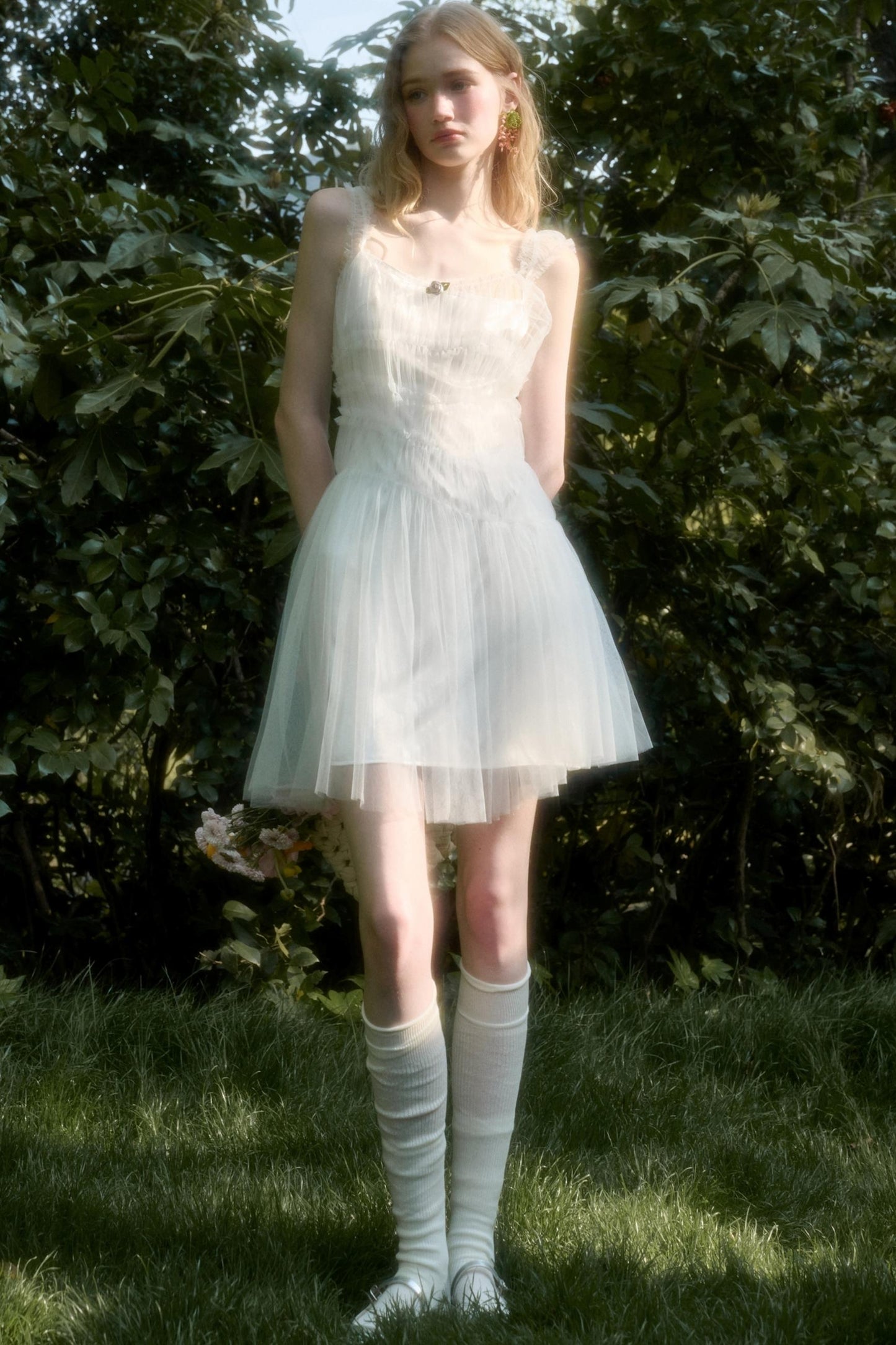 Fluffy Summer Halter Dress