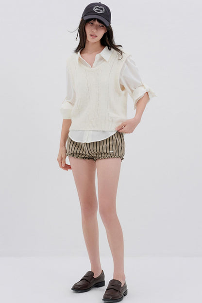 Silky White College Shirt