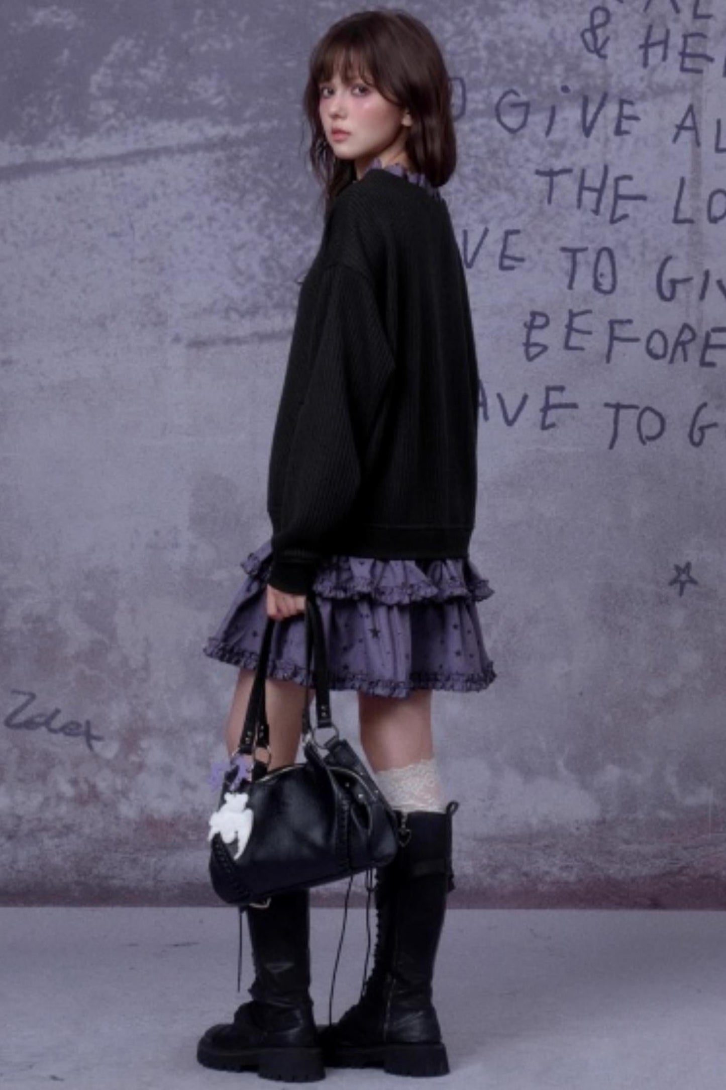 Little Witch Knitted Patchwork Dress