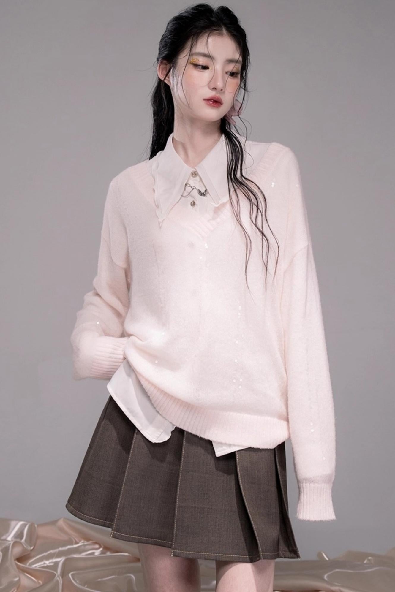Sweet Lace Collar Shirt