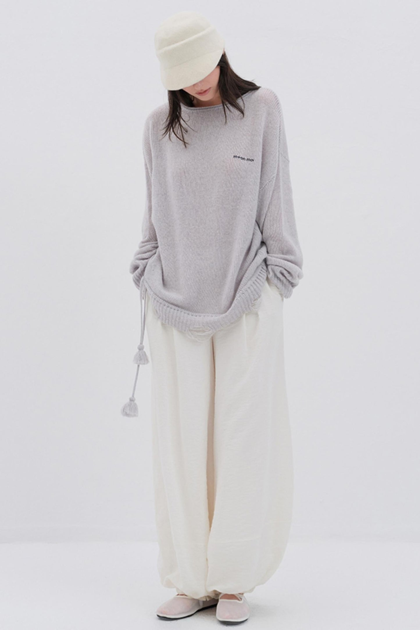 Glitter Wool Blend Knit Top