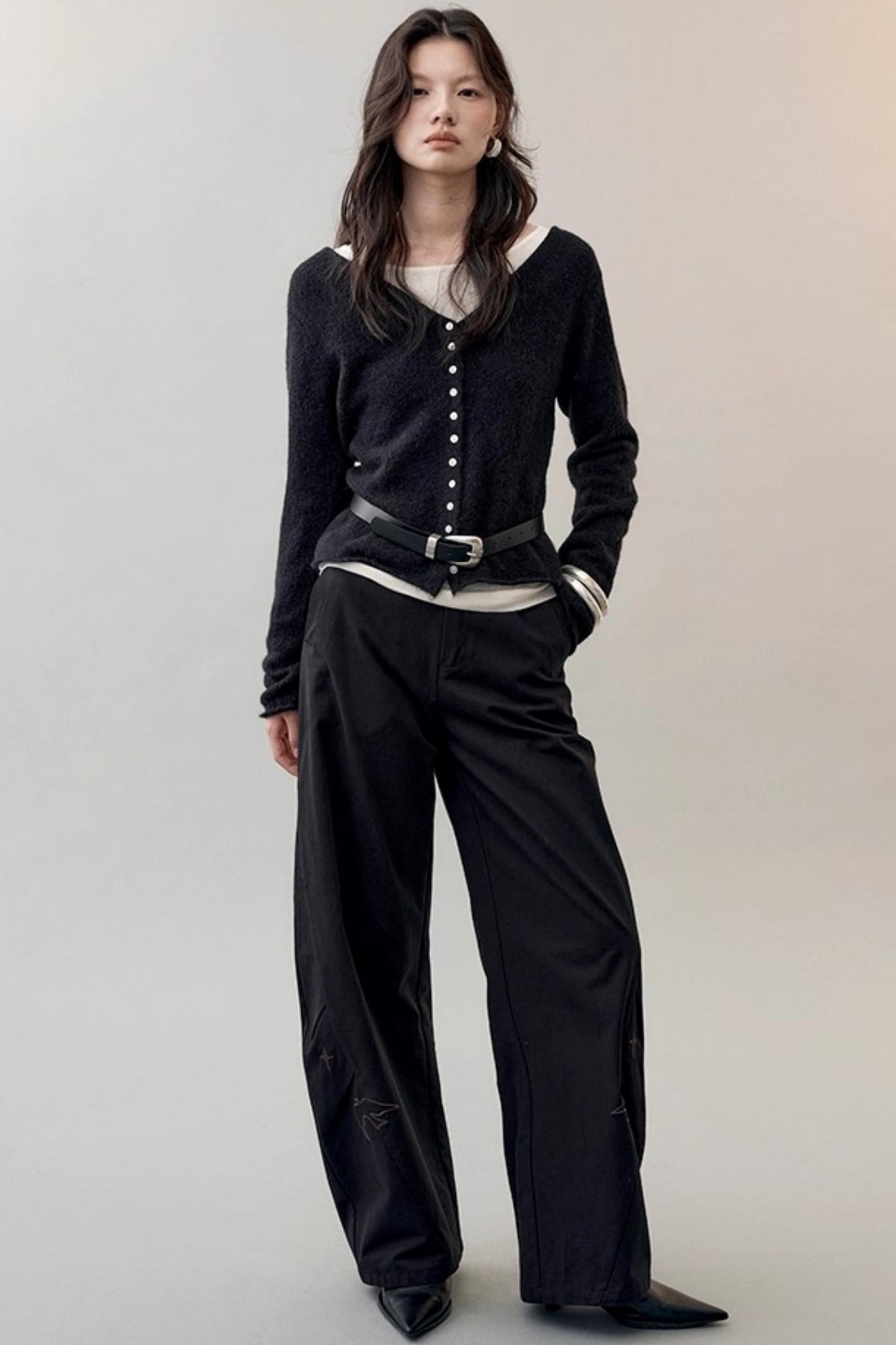 Cloud Yarn Long-sleeved Top