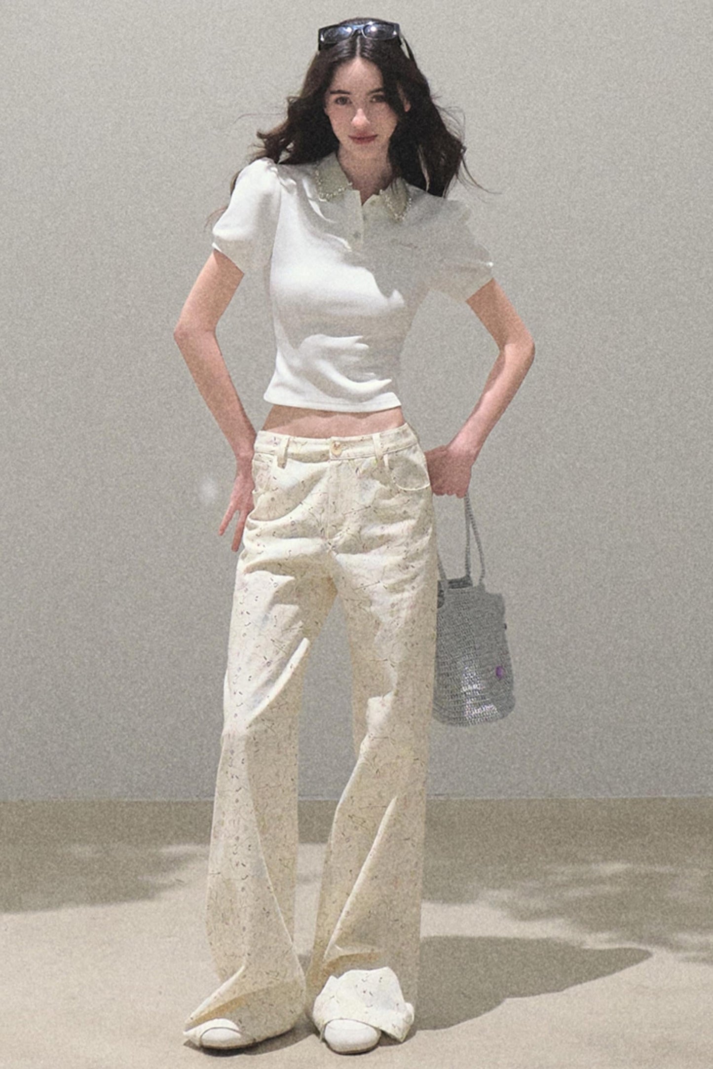 Sunset Diamond Polo Top