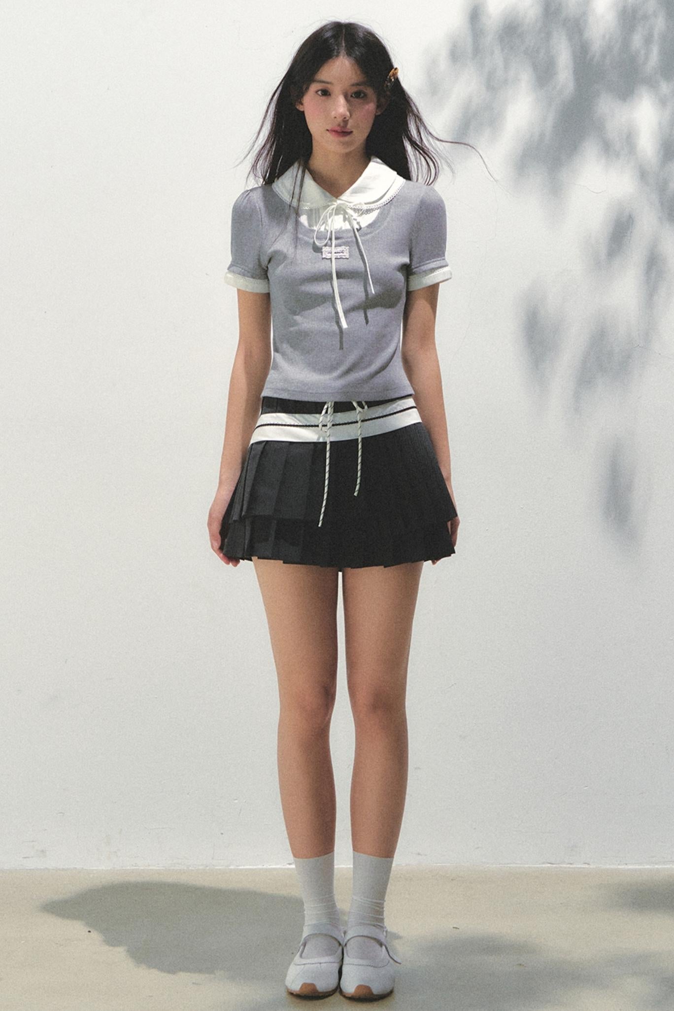 Casual Patchwork Knit Tee