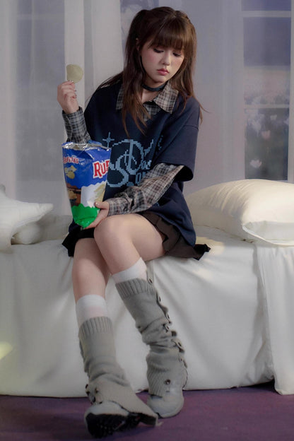 Navy Blue Fighting Spirit Top