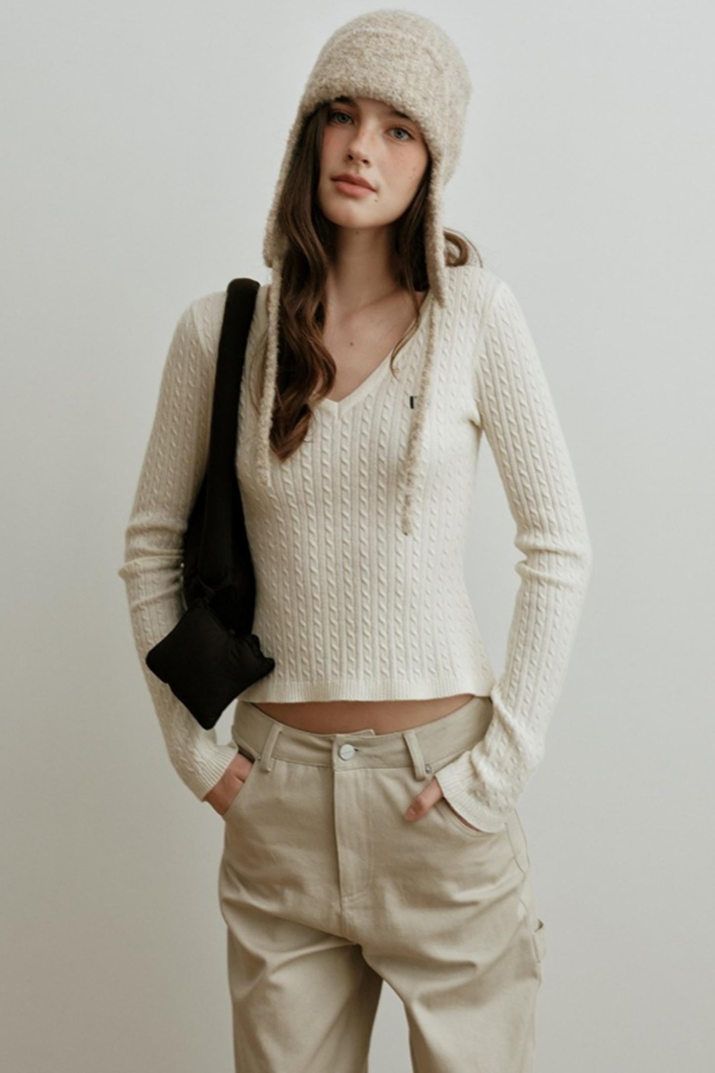 Velvet Twist Knitted Top