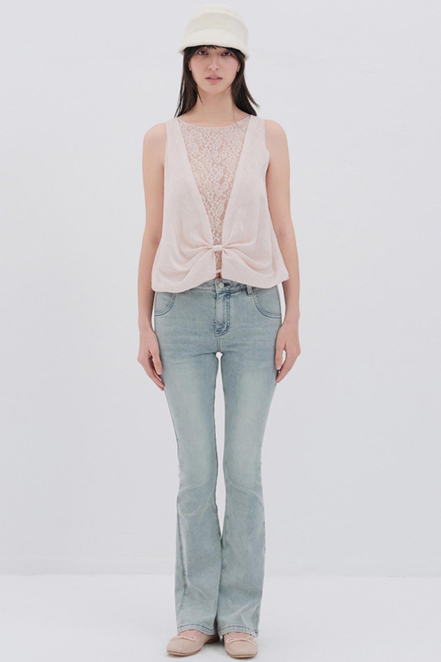 Butterfly Linen Blend Vest Style Top