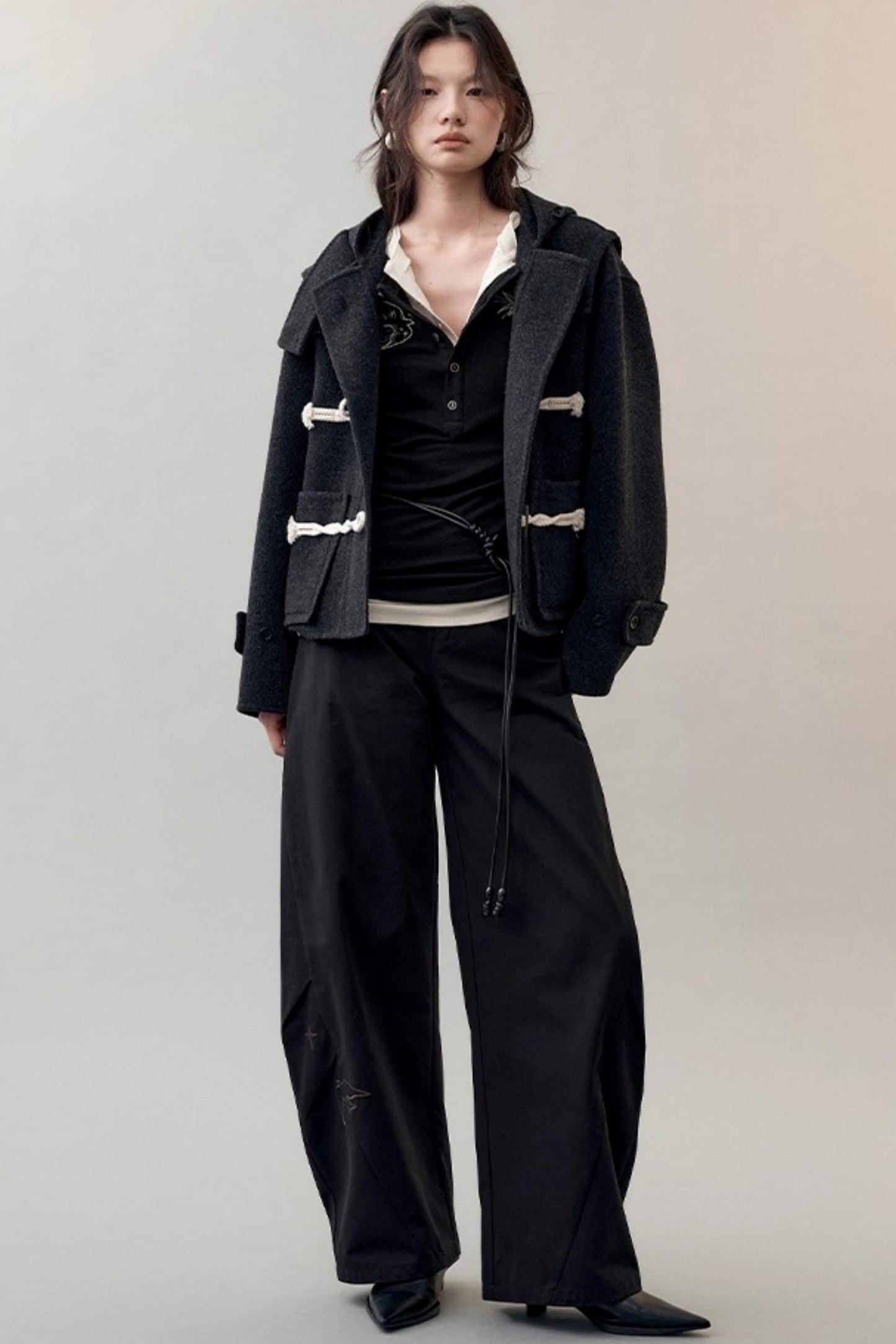 Star Bird Embroidered Loose Pants