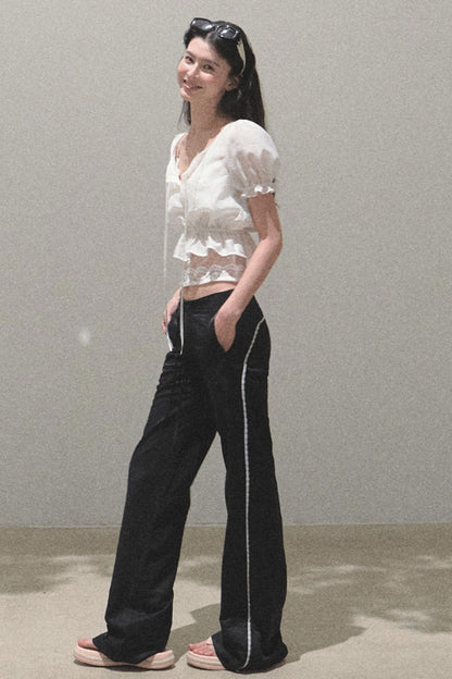 Bubble Sleeve Smock Shirt