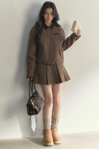 Vintage Houndstooth Reversible Jacket Set-Up