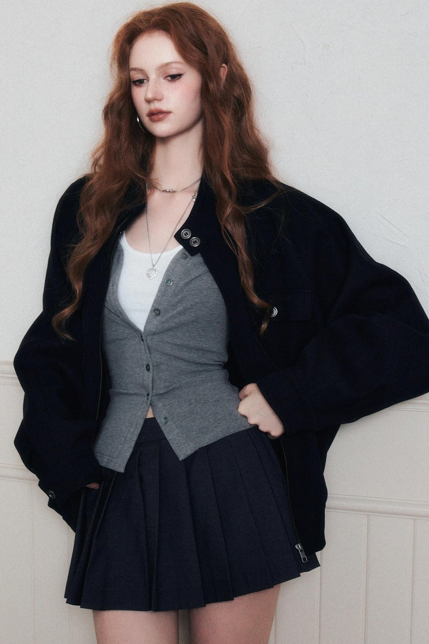 Timeless Grey A-Line Skirt