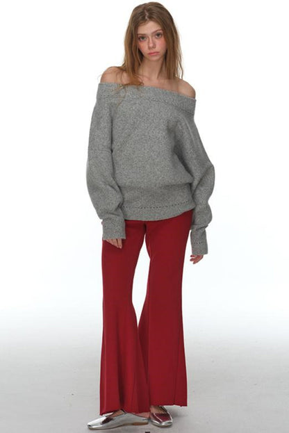 Pink Stretchy Casual Pants