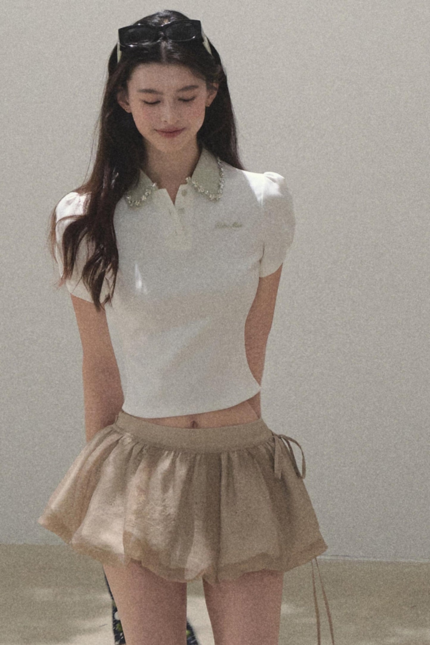 Sunset Diamond Polo Top