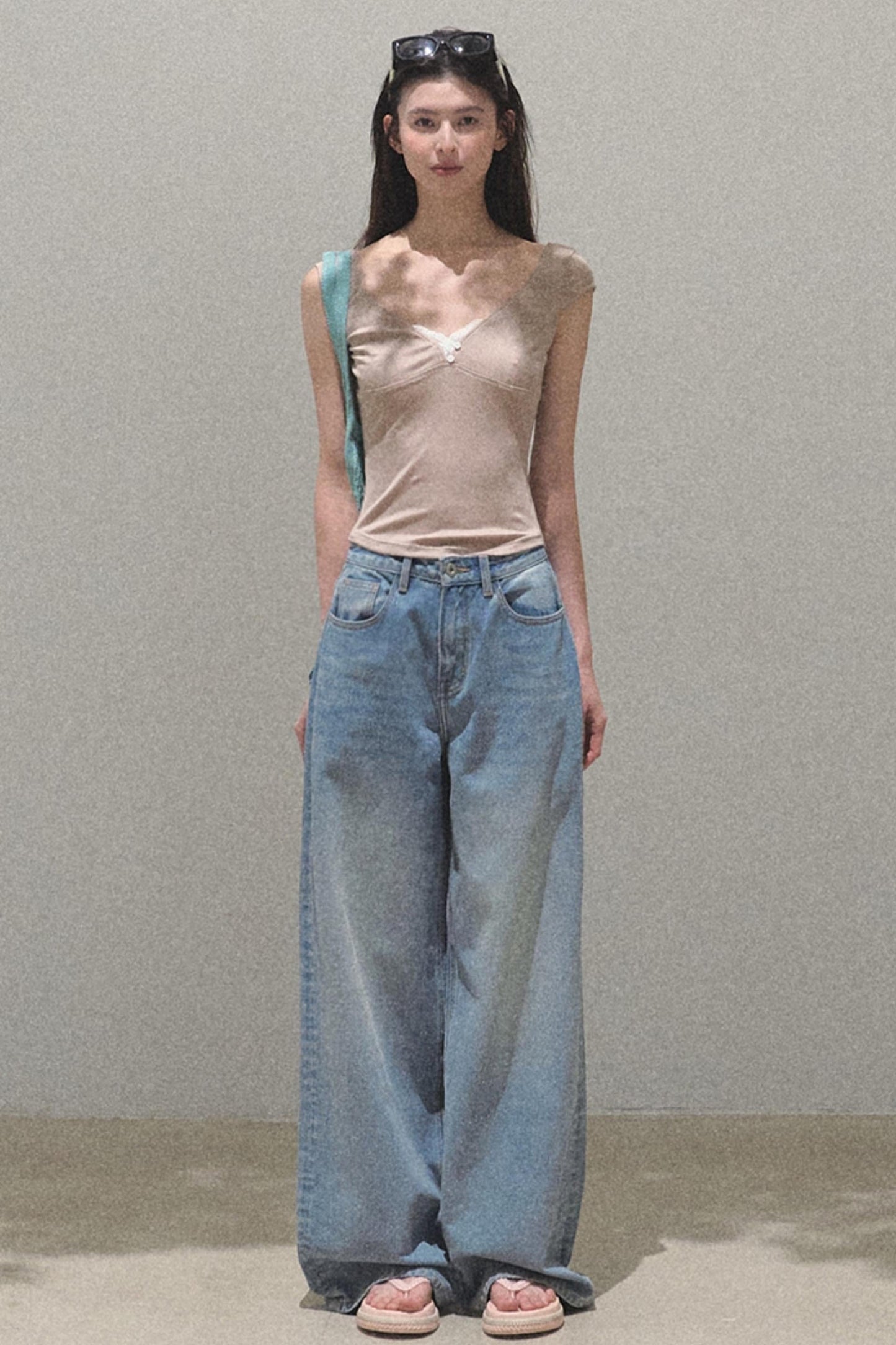 Lace Whisper V-Neck Tee