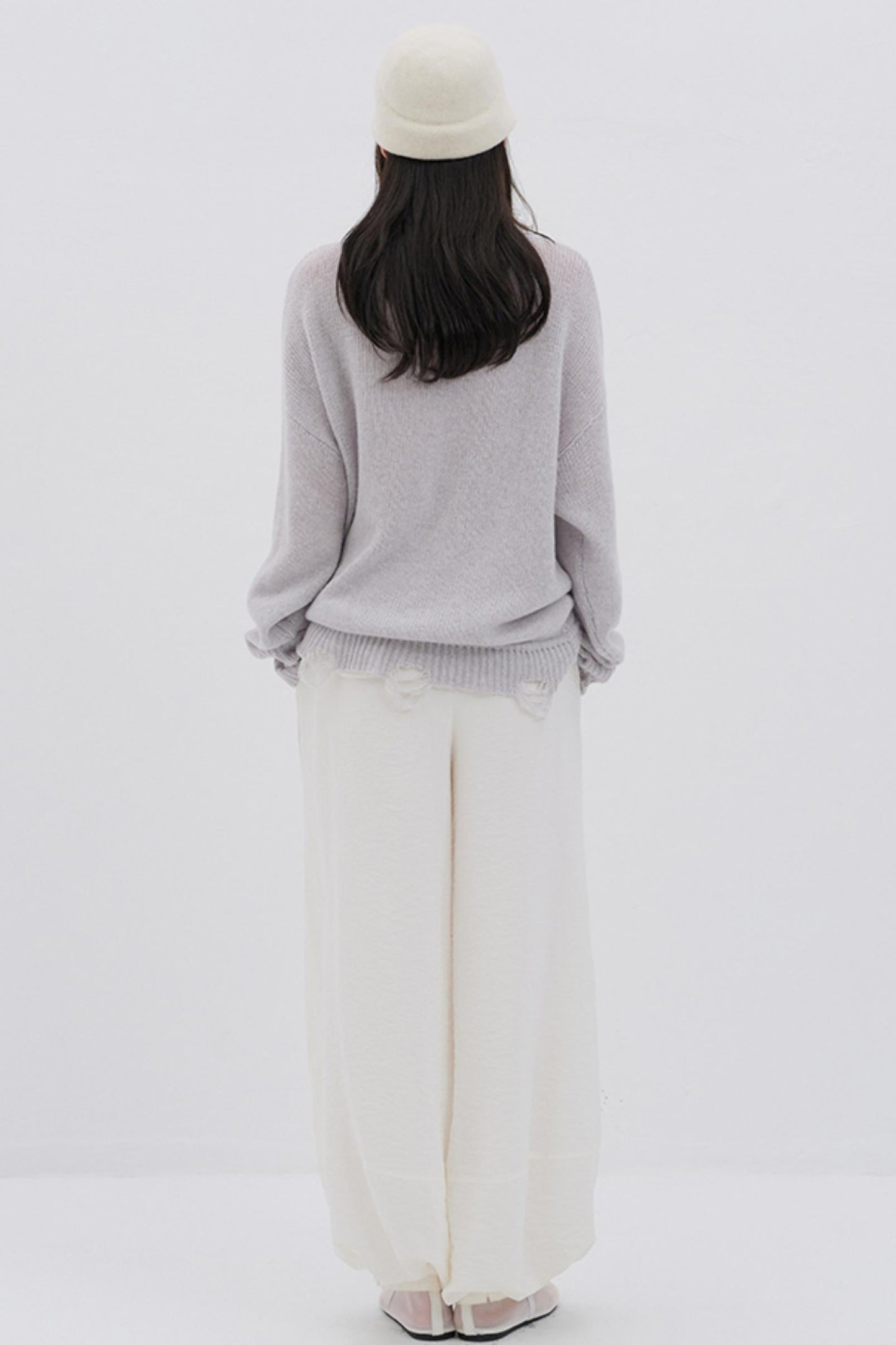 Glitter Wool Blend Knit Top