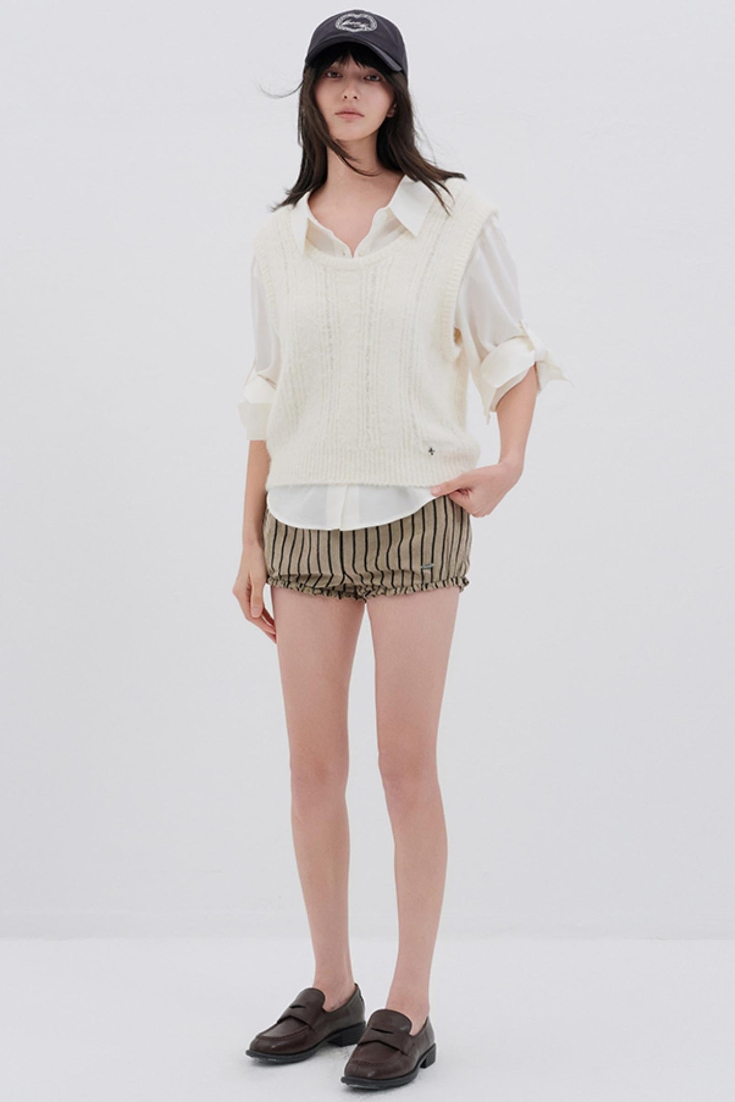 Silky White College Shirt