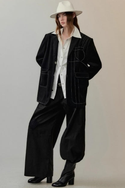 Lace Floral Embroidery Shirt Set-Up