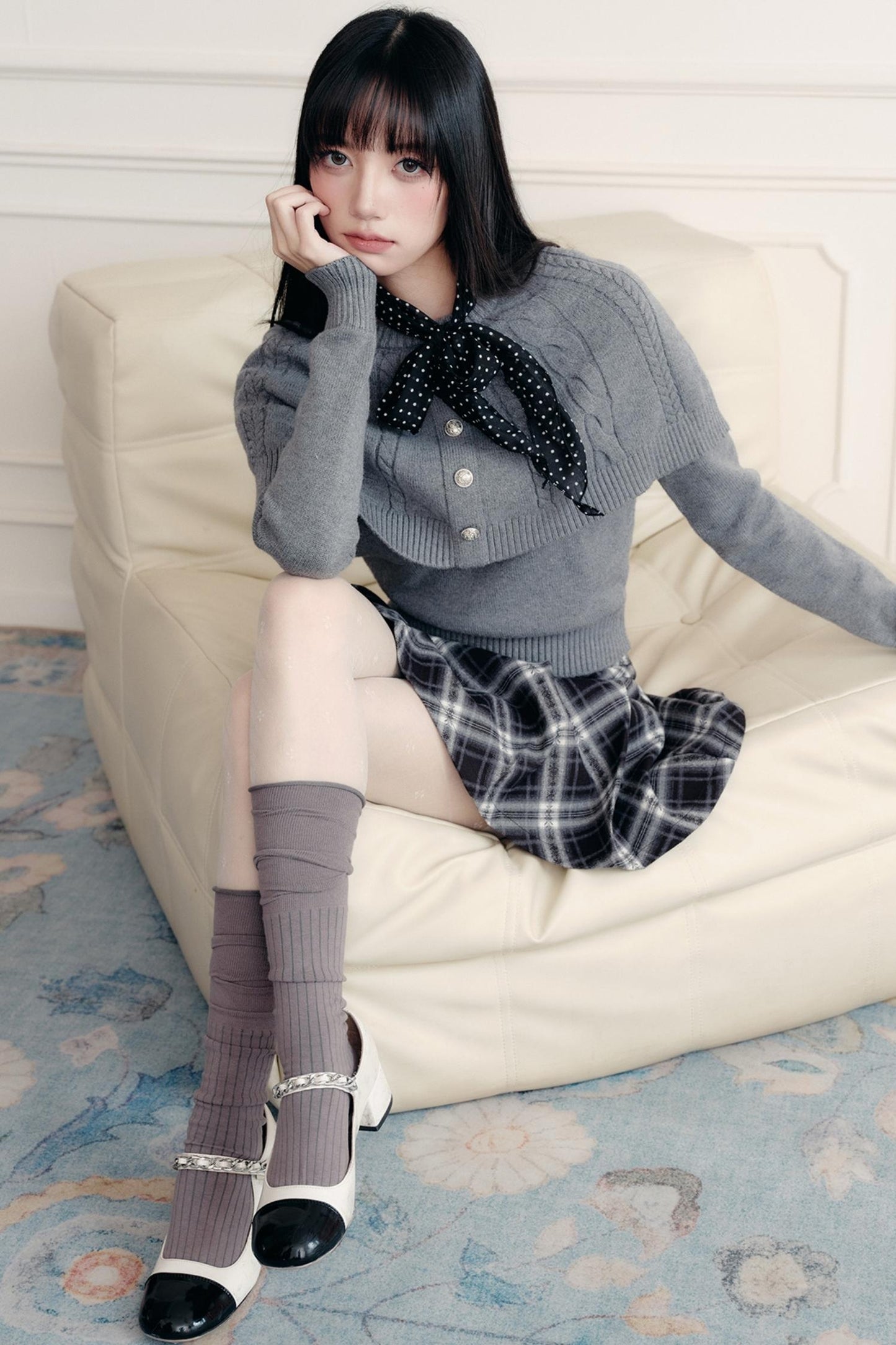 Fake Two Piece Knit Sweater Top