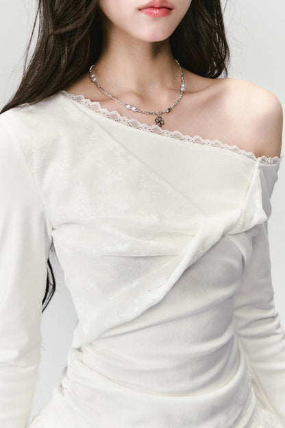 White Trace Lace Shirt