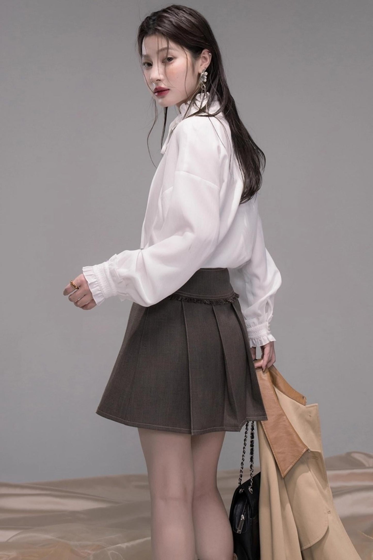 Three-Dimensional Pleated Skirt